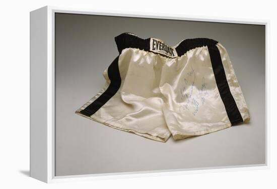 Autographed Fight Trunks from Muhammad Ali's World Championship Fight, 1974-null-Framed Premier Image Canvas