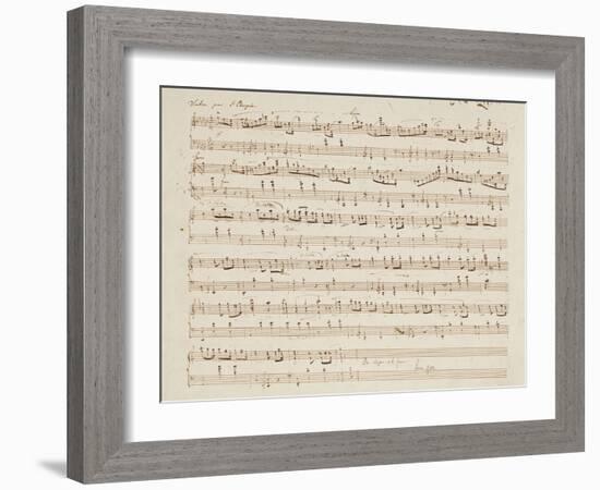 Autographed Manuscript of Valse Opus 70 No.1 in G Flat Major-Fryderyk Chopin-Framed Giclee Print