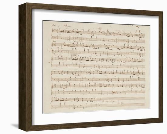 Autographed Manuscript of Valse Opus 70 No.1 in G Flat Major-Fryderyk Chopin-Framed Giclee Print