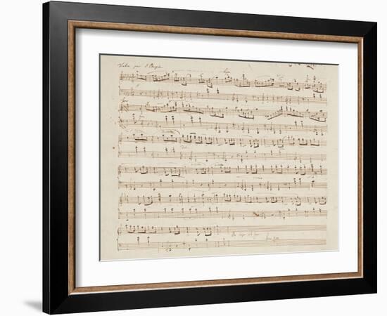 Autographed Manuscript of Valse Opus 70 No.1 in G Flat Major-Fryderyk Chopin-Framed Giclee Print