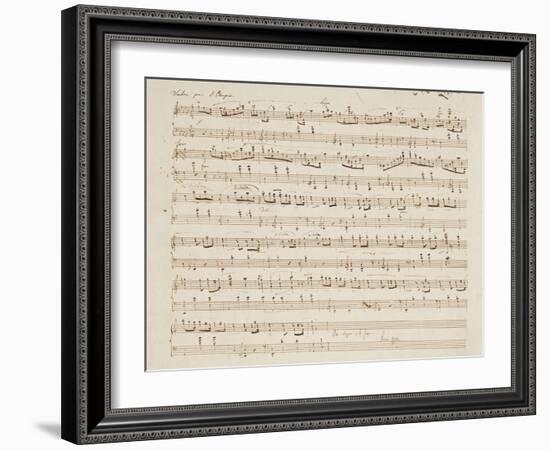 Autographed Manuscript of Valse Opus 70 No.1 in G Flat Major-Fryderyk Chopin-Framed Giclee Print