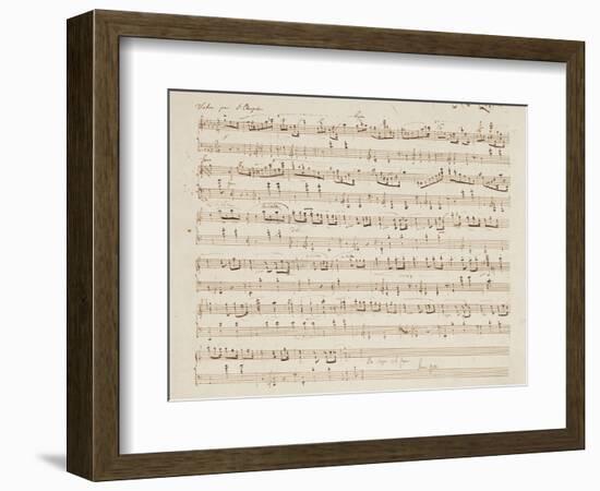 Autographed Manuscript of Valse Opus 70 No.1 in G Flat Major-Fryderyk Chopin-Framed Giclee Print