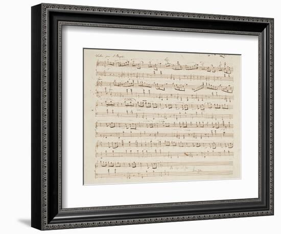 Autographed Manuscript of Valse Opus 70 No.1 in G Flat Major-Fryderyk Chopin-Framed Giclee Print