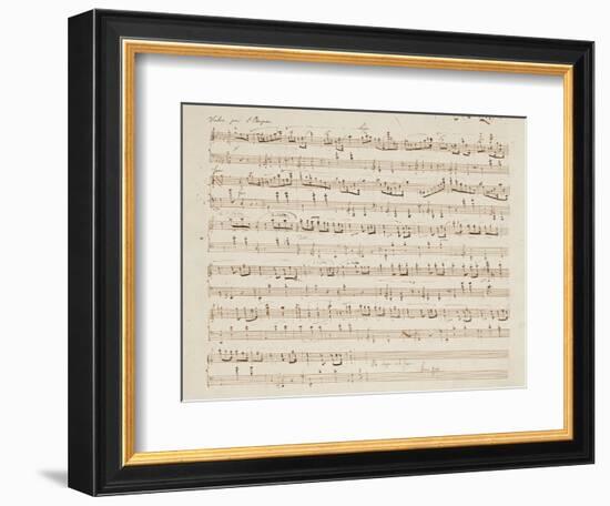 Autographed Manuscript of Valse Opus 70 No.1 in G Flat Major-Fryderyk Chopin-Framed Giclee Print