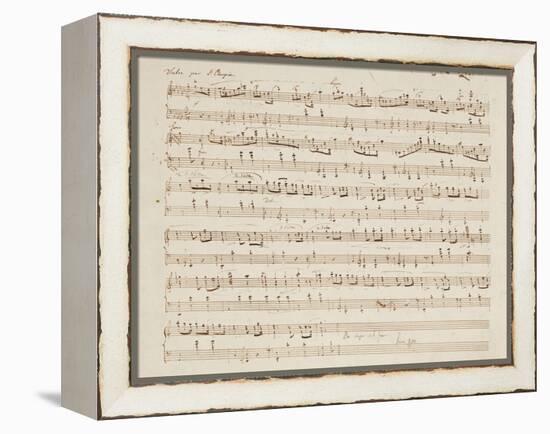 Autographed Manuscript of Valse Opus 70 No.1 in G Flat Major-Fryderyk Chopin-Framed Premier Image Canvas