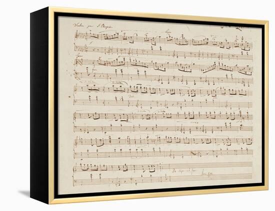 Autographed Manuscript of Valse Opus 70 No.1 in G Flat Major-Fryderyk Chopin-Framed Premier Image Canvas