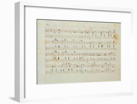 Autographed Manuscript Signed and Dedicated of the Grande Valse Brilliante, Opus 18 in E Flat Major-Fryderyk Chopin-Framed Giclee Print