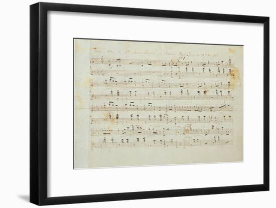 Autographed Manuscript Signed and Dedicated of the Grande Valse Brilliante, Opus 18 in E Flat Major-Fryderyk Chopin-Framed Giclee Print