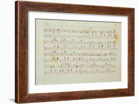 Autographed Manuscript Signed and Dedicated of the Grande Valse Brilliante, Opus 18 in E Flat Major-Fryderyk Chopin-Framed Giclee Print