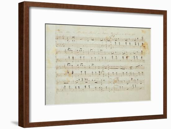 Autographed Manuscript Signed and Dedicated of the Grande Valse Brilliante, Opus 18 in E Flat Major-Fryderyk Chopin-Framed Giclee Print