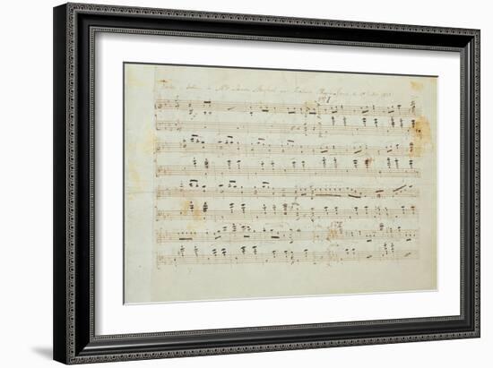 Autographed Manuscript Signed and Dedicated of the Grande Valse Brilliante, Opus 18 in E Flat Major-Fryderyk Chopin-Framed Giclee Print