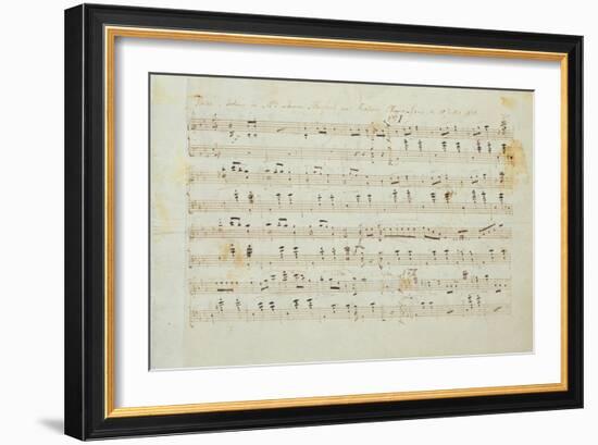 Autographed Manuscript Signed and Dedicated of the Grande Valse Brilliante, Opus 18 in E Flat Major-Fryderyk Chopin-Framed Giclee Print