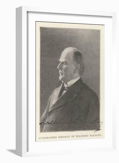 Autographed Portrait of President Mckinley-null-Framed Giclee Print