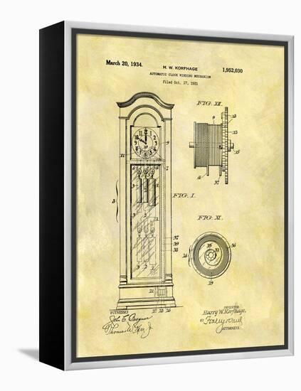 Automatic Clock Winding Mechan-Dan Sproul-Framed Stretched Canvas