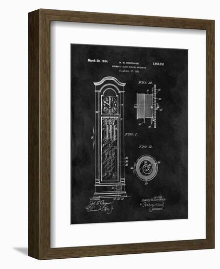 Automatic Clock Winding Mechanism, 1931-Black-Dan Sproul-Framed Art Print