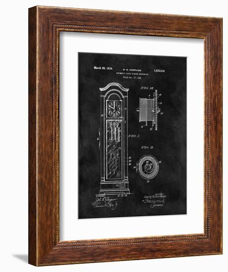 Automatic Clock Winding Mechanism, 1931-Black-Dan Sproul-Framed Art Print