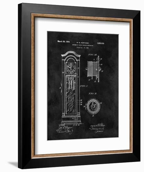 Automatic Clock Winding Mechanism, 1931-Black-Dan Sproul-Framed Art Print