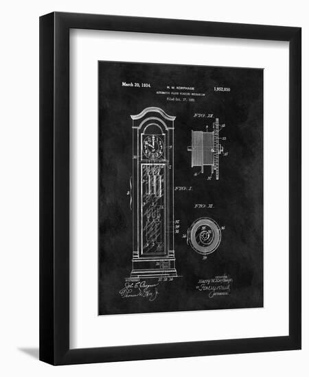 Automatic Clock Winding Mechanism, 1931-Black-Dan Sproul-Framed Art Print