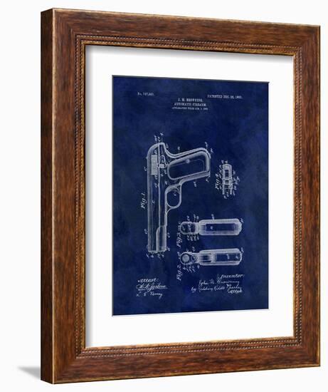 Automatic Firearm, 1902-Blue-Dan Sproul-Framed Art Print