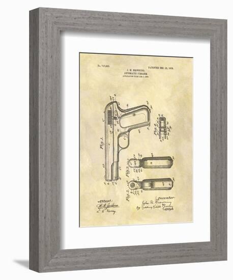 Automatic Firearm, 1902-Dan Sproul-Framed Art Print