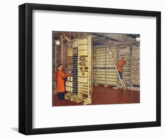 Automatic telephone exchange, 1938-Unknown-Framed Giclee Print