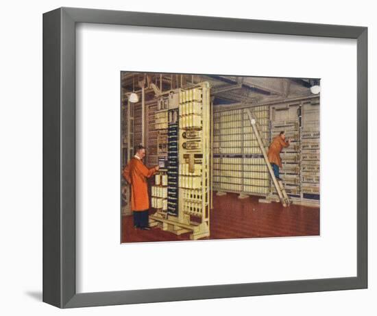 Automatic telephone exchange, 1938-Unknown-Framed Giclee Print