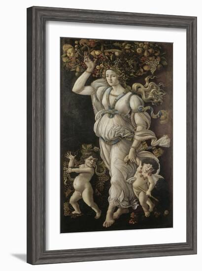 Automne ou Allégorie contre l'abus du vin-Sandro Botticelli-Framed Giclee Print