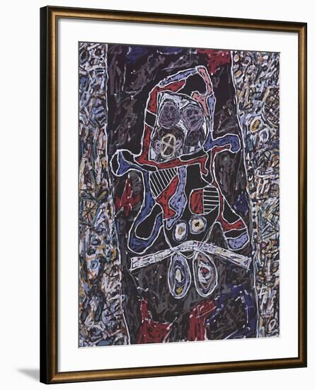 Automobile a la route noire-Jean Dubuffet-Framed Art Print