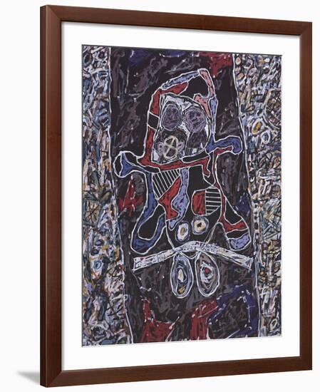 Automobile a la route noire-Jean Dubuffet-Framed Art Print