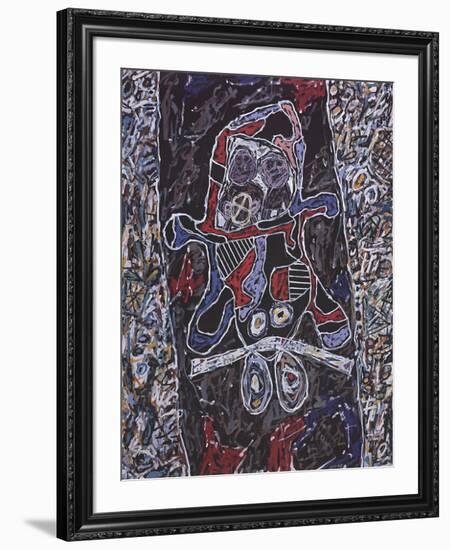 Automobile a la route noire-Jean Dubuffet-Framed Art Print