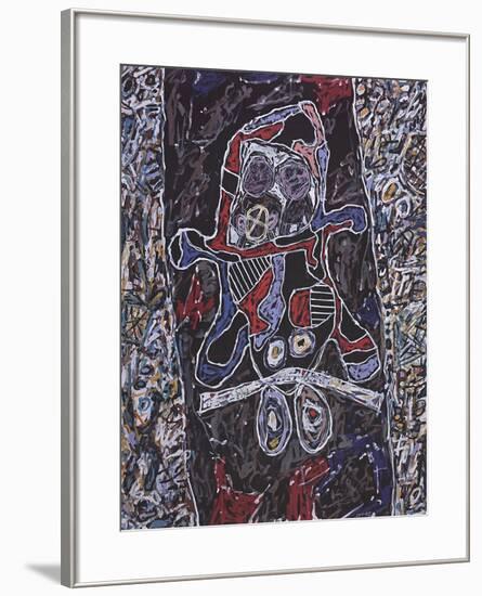 Automobile a la route noire-Jean Dubuffet-Framed Art Print