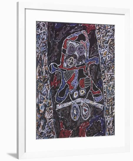 Automobile a la route noire-Jean Dubuffet-Framed Art Print