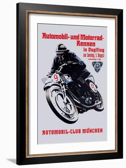 Automobile and Motorcycle Race, Munich-null-Framed Art Print