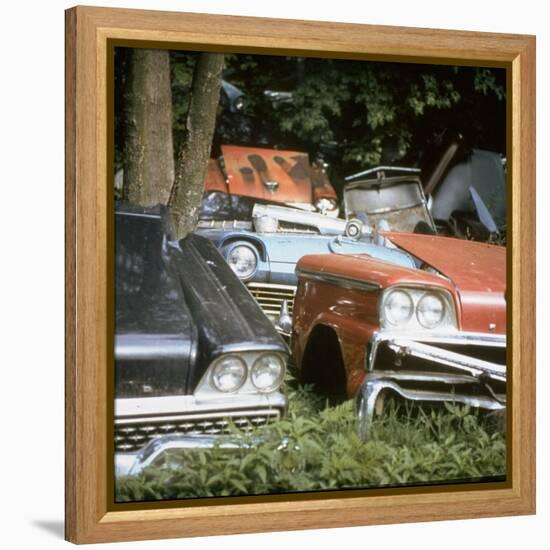 Automobile Junkyard-Walker Evans-Framed Premier Image Canvas