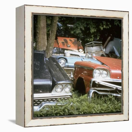 Automobile Junkyard-Walker Evans-Framed Premier Image Canvas