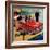 "Automobile Showroom", December 8, 1956-Amos Sewell-Framed Giclee Print