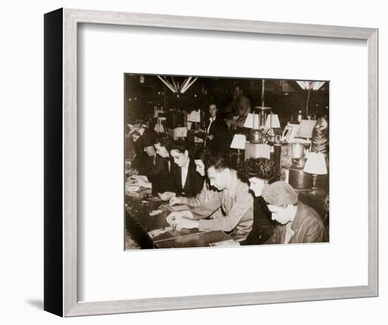 Automobile workers playing bingo at a carnival at Dearborn, Michigan, USA, c1938-Unknown-Framed Photographic Print