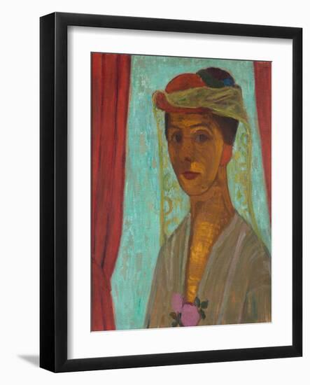 Autoportrait Au Chapeau Et Voilette  (Self-Portrait with Hat and Veil) Peinture De Paula Modersohn-Paula Modersohn-Becker-Framed Giclee Print