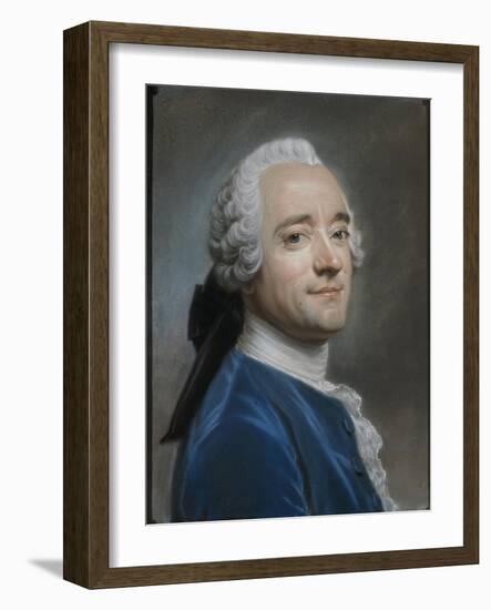 Autoportrait au jabot de dentelle-Maurice Quentin de La Tour-Framed Giclee Print