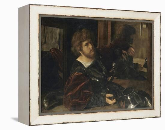 Autoportrait, dit autrefois portrait de Gaston de Foix-Giovanni Girolamo Savoldo-Framed Premier Image Canvas