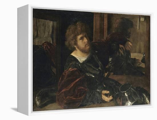 Autoportrait, dit autrefois portrait de Gaston de Foix-Giovanni Girolamo Savoldo-Framed Premier Image Canvas