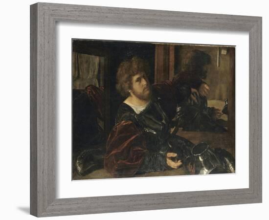 Autoportrait, dit autrefois portrait de Gaston de Foix-Giovanni Girolamo Savoldo-Framed Giclee Print