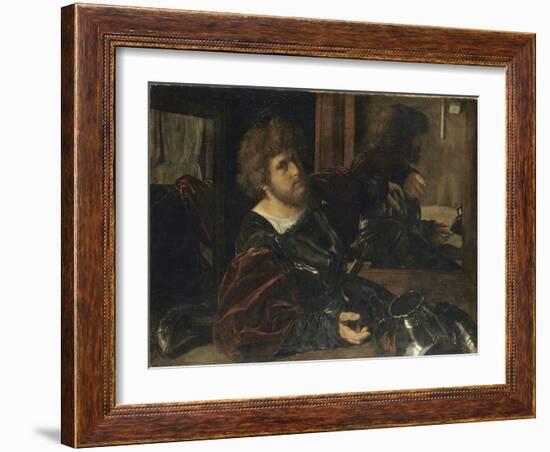 Autoportrait, dit autrefois portrait de Gaston de Foix-Giovanni Girolamo Savoldo-Framed Giclee Print