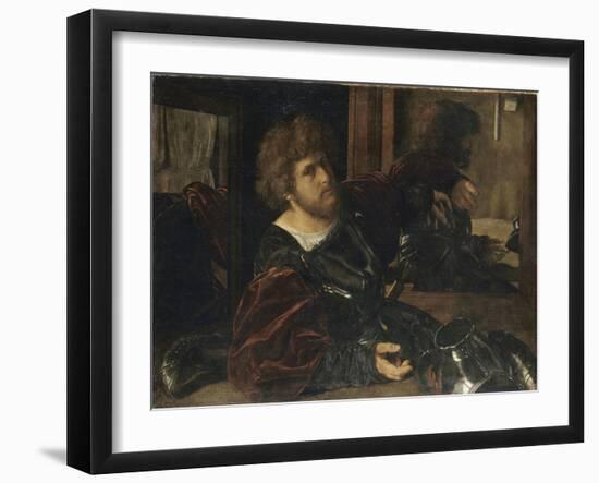 Autoportrait, dit autrefois portrait de Gaston de Foix-Giovanni Girolamo Savoldo-Framed Giclee Print