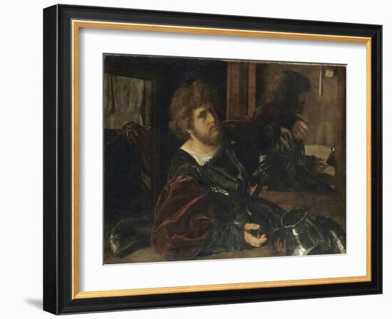 Autoportrait, dit autrefois portrait de Gaston de Foix-Giovanni Girolamo Savoldo-Framed Giclee Print