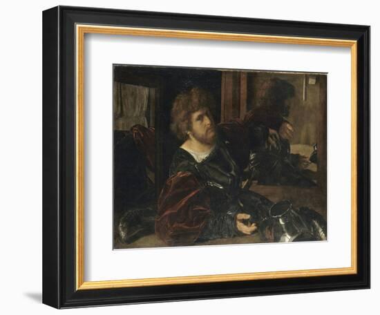 Autoportrait, dit autrefois portrait de Gaston de Foix-Giovanni Girolamo Savoldo-Framed Giclee Print