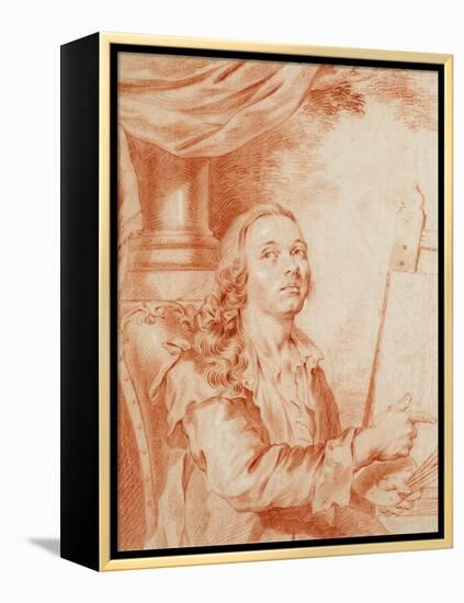 Autoportrait - Oeuvre De Alexander (Alexandre) Roslin (1718-1793), Sanguine Sur Papier, 18Eme Siecl-Alexander Roslin-Framed Premier Image Canvas