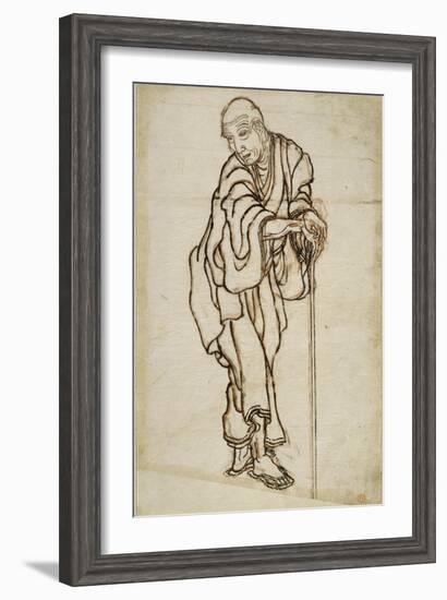 Autoportrait sous l'aspect d'un vieillard-Katsushika Hokusai-Framed Giclee Print