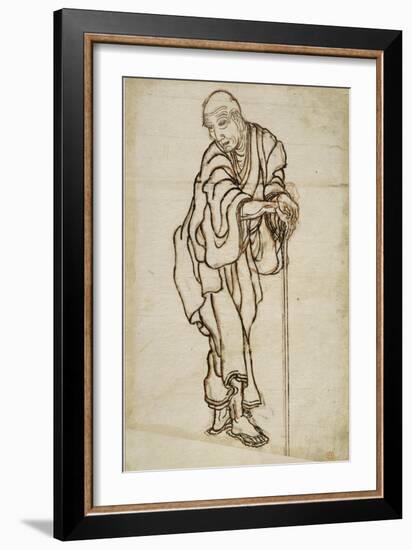 Autoportrait sous l'aspect d'un vieillard-Katsushika Hokusai-Framed Giclee Print