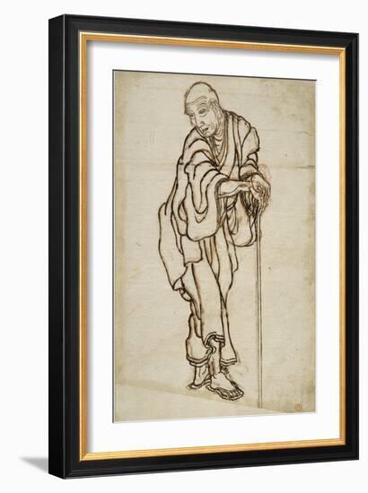 Autoportrait sous l'aspect d'un vieillard-Katsushika Hokusai-Framed Giclee Print